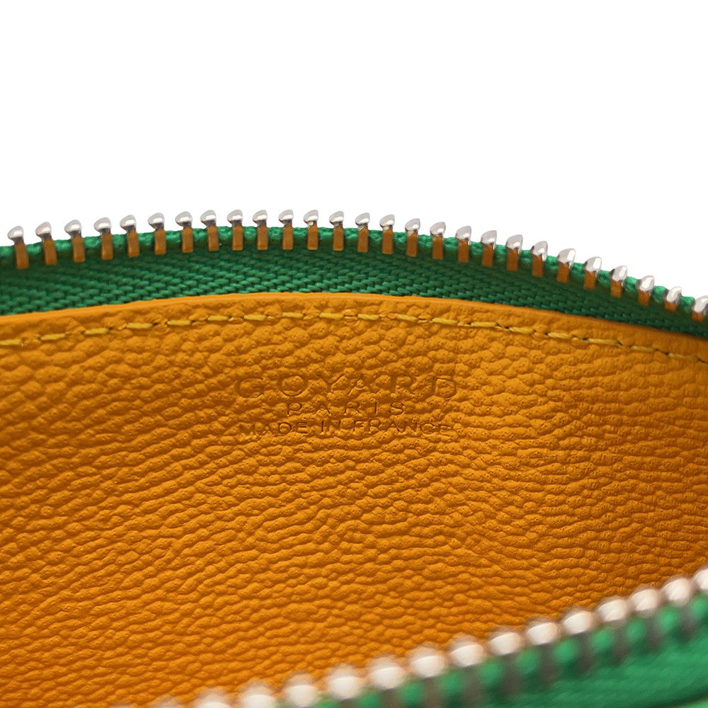 GOYARD Bourbon Zip-Around Card Holder Meadow GreenBOURBOPMLTY PVC/Leather