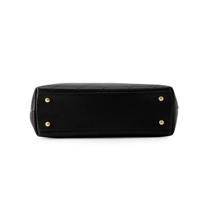 CHANEL Matelasse 2WayTote Bag BlackAS5777 Caviar Leather