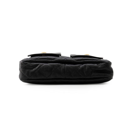 CHANEL Matelasse Hobo Bag BlackAS5384 Caviar Leather
