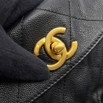 CHANEL Matelasse Hobo Bag BlackAS5384 Caviar Leather