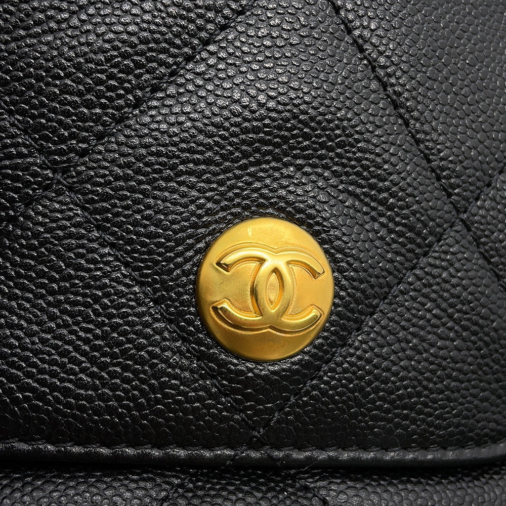 CHANEL Matelasse Hobo Bag BlackAS5384 Caviar Leather