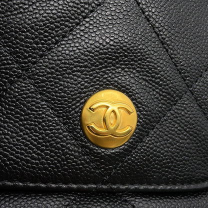 CHANEL Matelasse Hobo Bag BlackAS5384 Caviar Leather