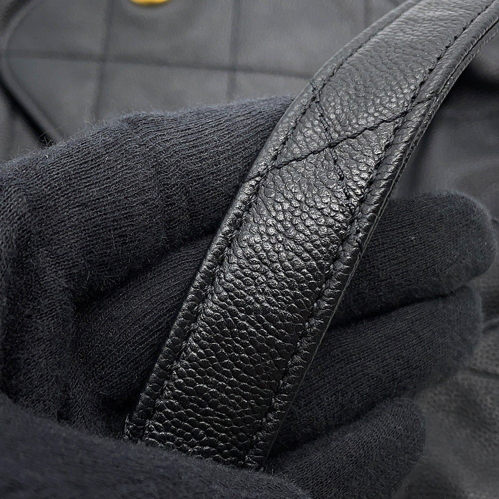 CHANEL Matelasse Hobo Bag BlackAS5384 Caviar Leather