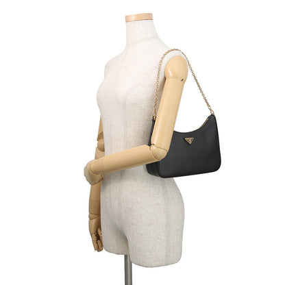 PRADA Re-Edition 2005 2WAYChainShoulder Bag Black1BH204 Saffiano LeatherLeather
