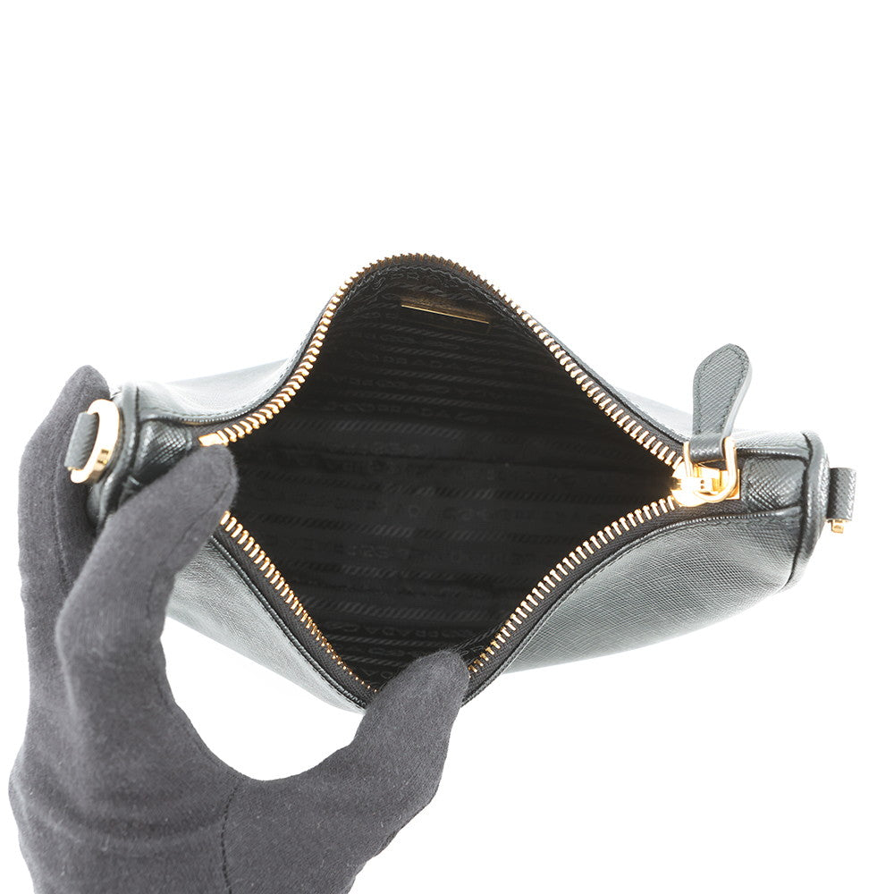 PRADA Re-Edition 2005 2WAYChainShoulder Bag Black1BH204 Saffiano LeatherLeather