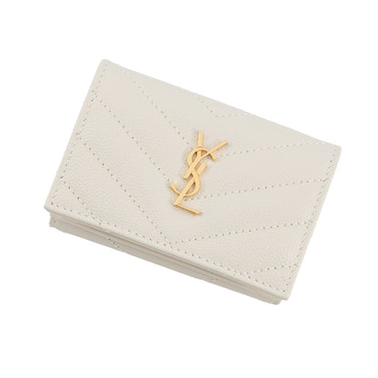 SAINT LAURENT PARIS Origami Tiny Wallet Off-white668274 Leather