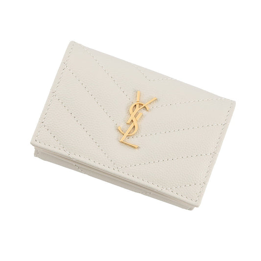 SAINT LAURENT PARIS Origami Tiny Wallet Off-white668274 Leather