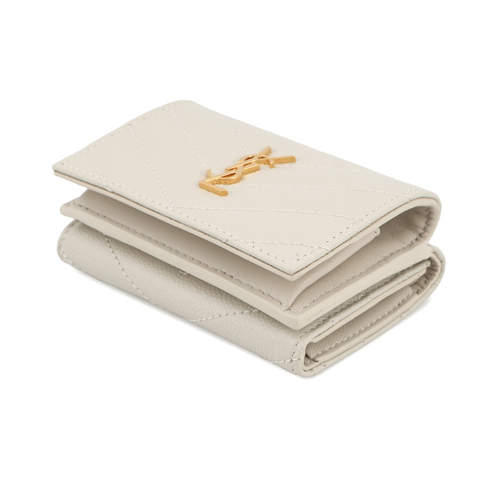 SAINT LAURENT PARIS Origami Tiny Wallet Off-white668274 Leather