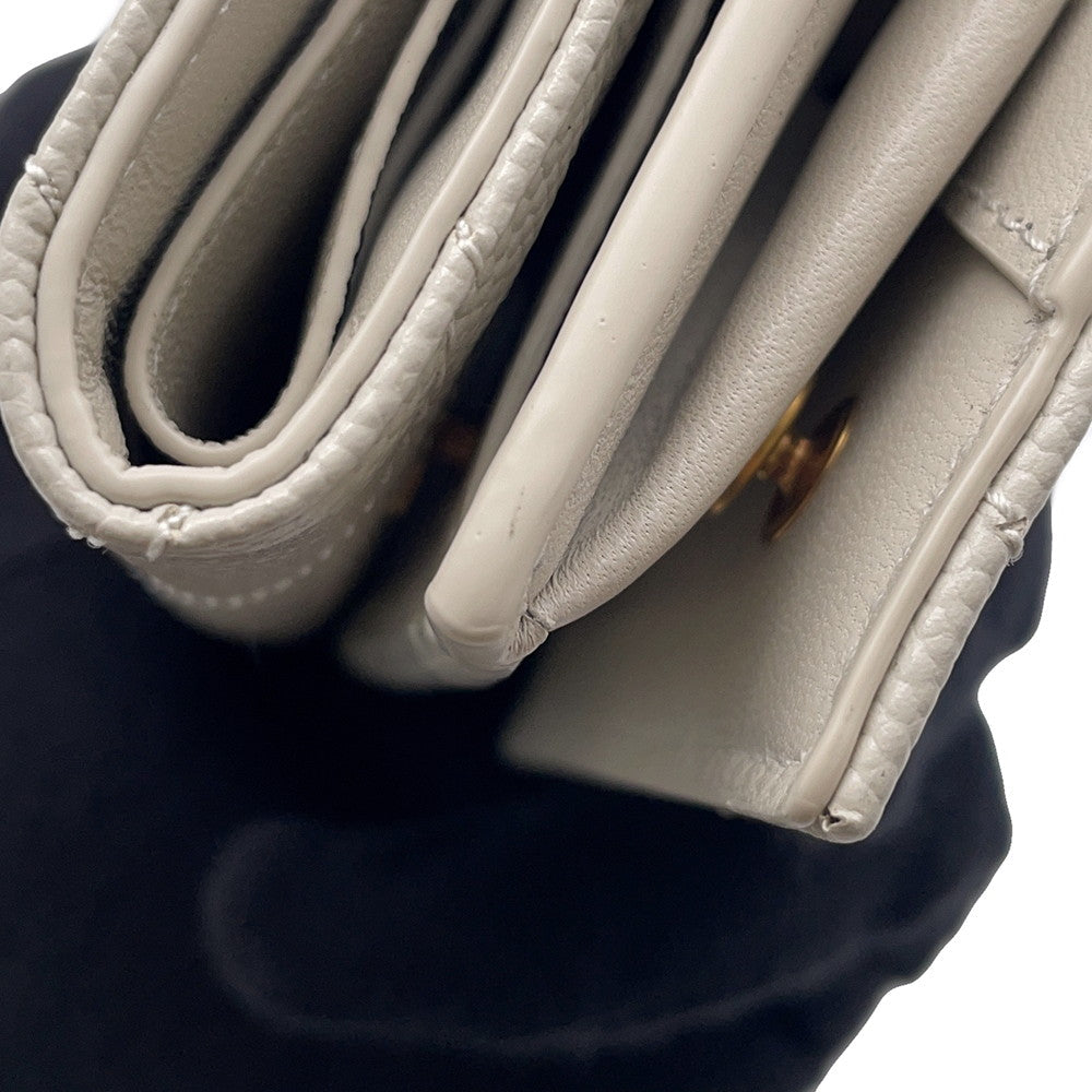 SAINT LAURENT PARIS Origami Tiny Wallet Off-white668274 Leather