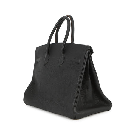 HERMES Birkin Black Togo Leather Size 35