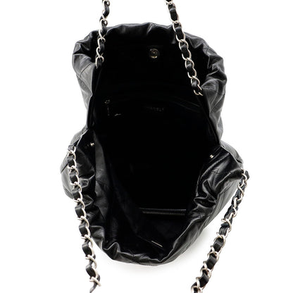 CHANEL CHANEL22 Handbag BlackAS3261 Shiny Calf Leather Size Small