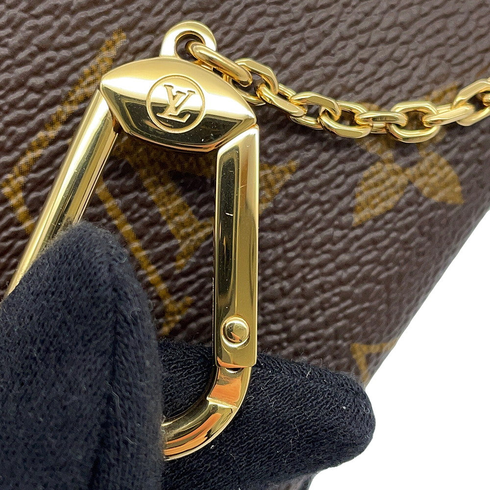 LOUIS VUITTON Pouch Purse Brown/WhiteM25732 Monogram CowhideLeather