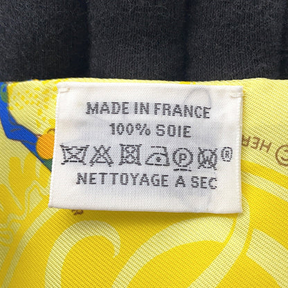 HERMES Twilly Ex-Libris Les Parisiennes JauneSoufre/Grease Silk100%
