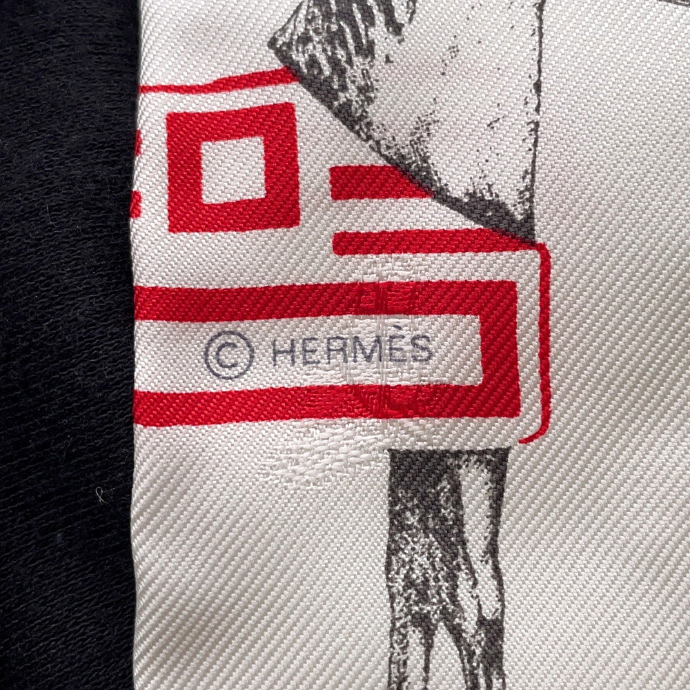 HERMES Twilly Garde Robe Pop Blanc/Multicolor Silk100%