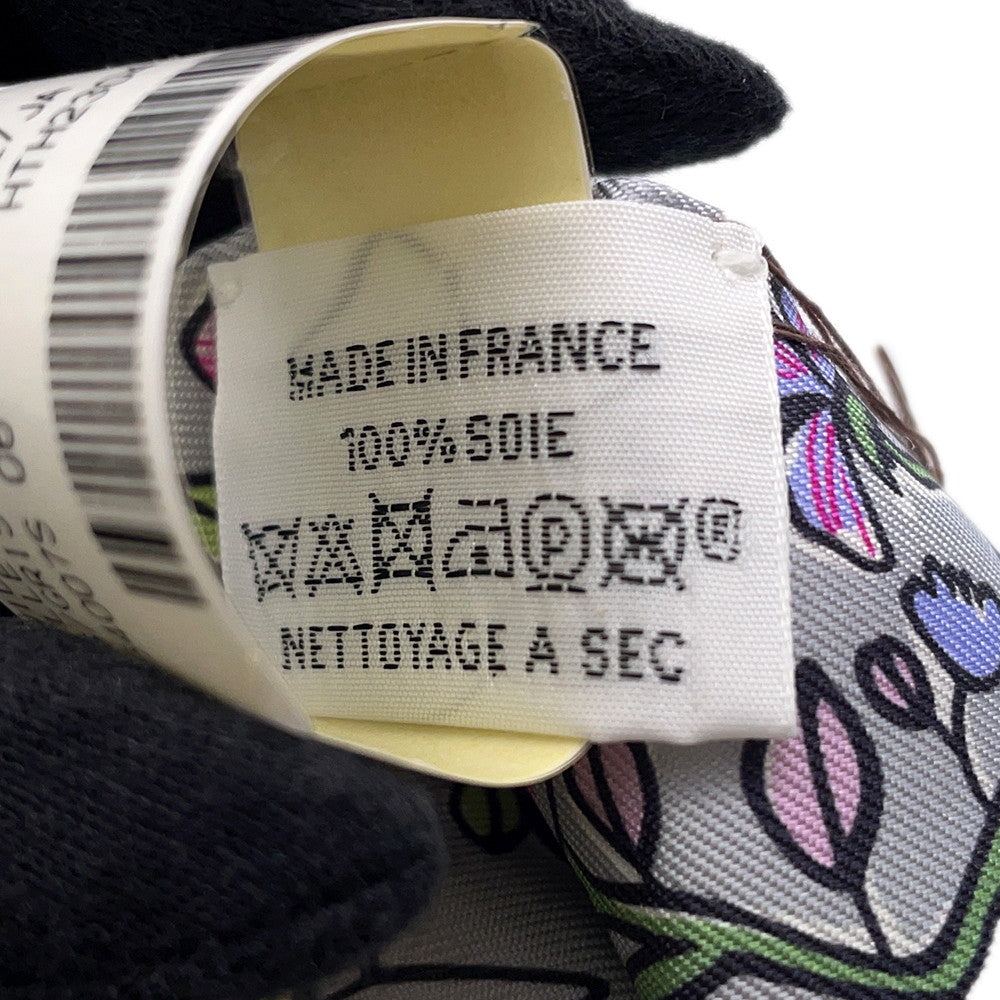 HERMES Twilly A Thousand and One Rabbits Mille et Un Lapins Gripere/Rose/Jaune Silk100%