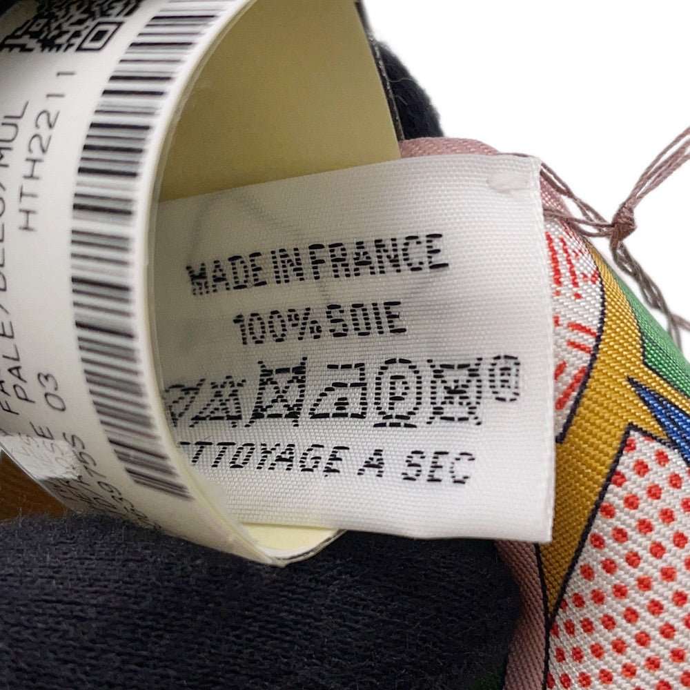 HERMES Twilly HERMES Factory Suite Rose Pale/Blue/Multicolor Silk100%