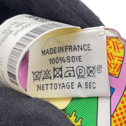 HERMES Twilly HERMES Factory Suite Jaune Viff/Rose Malabar/Vert Silk100%