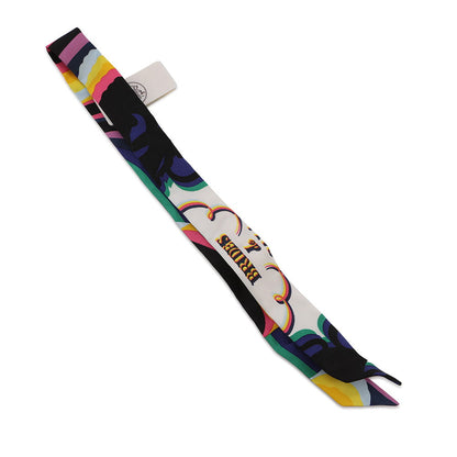 HERMES Twilly Doll Brides de Gala Shadow Black/Jaune/Multicolor Silk100%