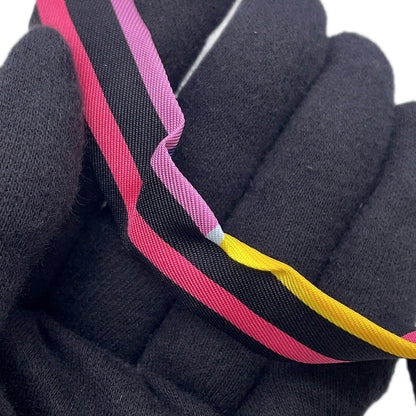 HERMES Twilly Doll Brides de Gala Shadow Black/Jaune/Multicolor Silk100%