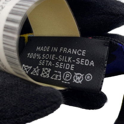 HERMES Twilly Doll Brides de Gala Shadow Black/Jaune/Multicolor Silk100%