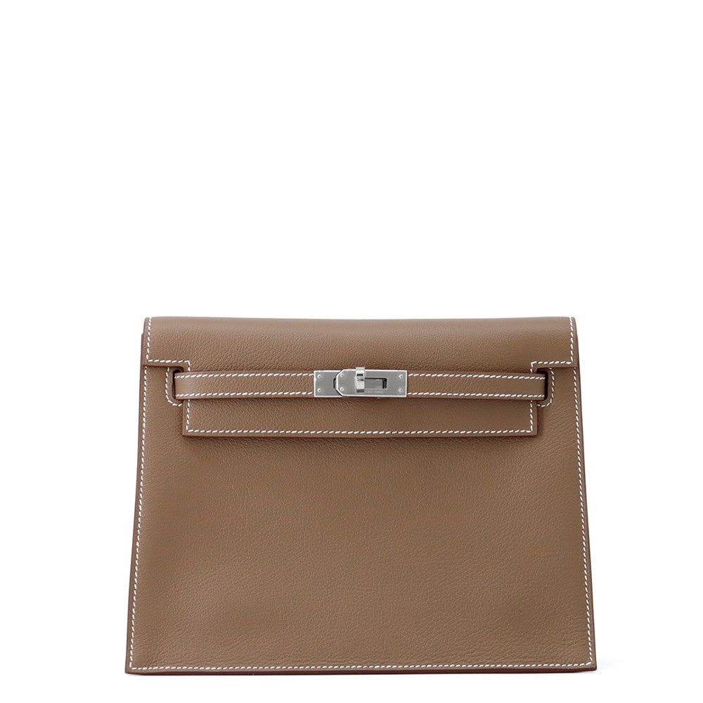 HERMES Kelly Dance 2 Etoupe/Vert Mangrove Evercolor