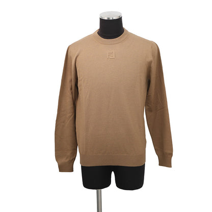 FENDI Logo sweateater Size 48 BrownFZX091 Wool98% Polyurethane2%