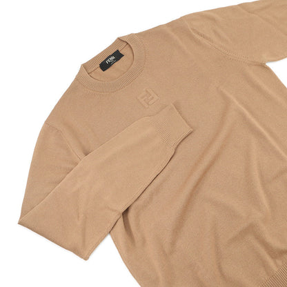FENDI Logo sweateater Size 48 BrownFZX091 Wool98% Polyurethane2%