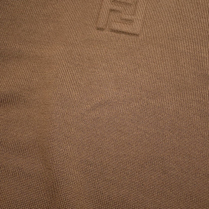 FENDI Logo sweateater Size 48 BrownFZX091 Wool98% Polyurethane2%