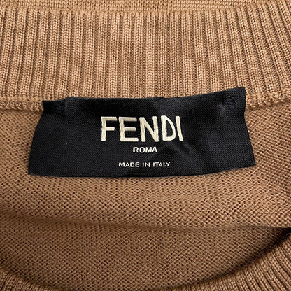 FENDI Logo sweateater Size 48 BrownFZX091 Wool98% Polyurethane2%