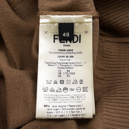 FENDI Logo sweateater Size 48 BrownFZX091 Wool98% Polyurethane2%