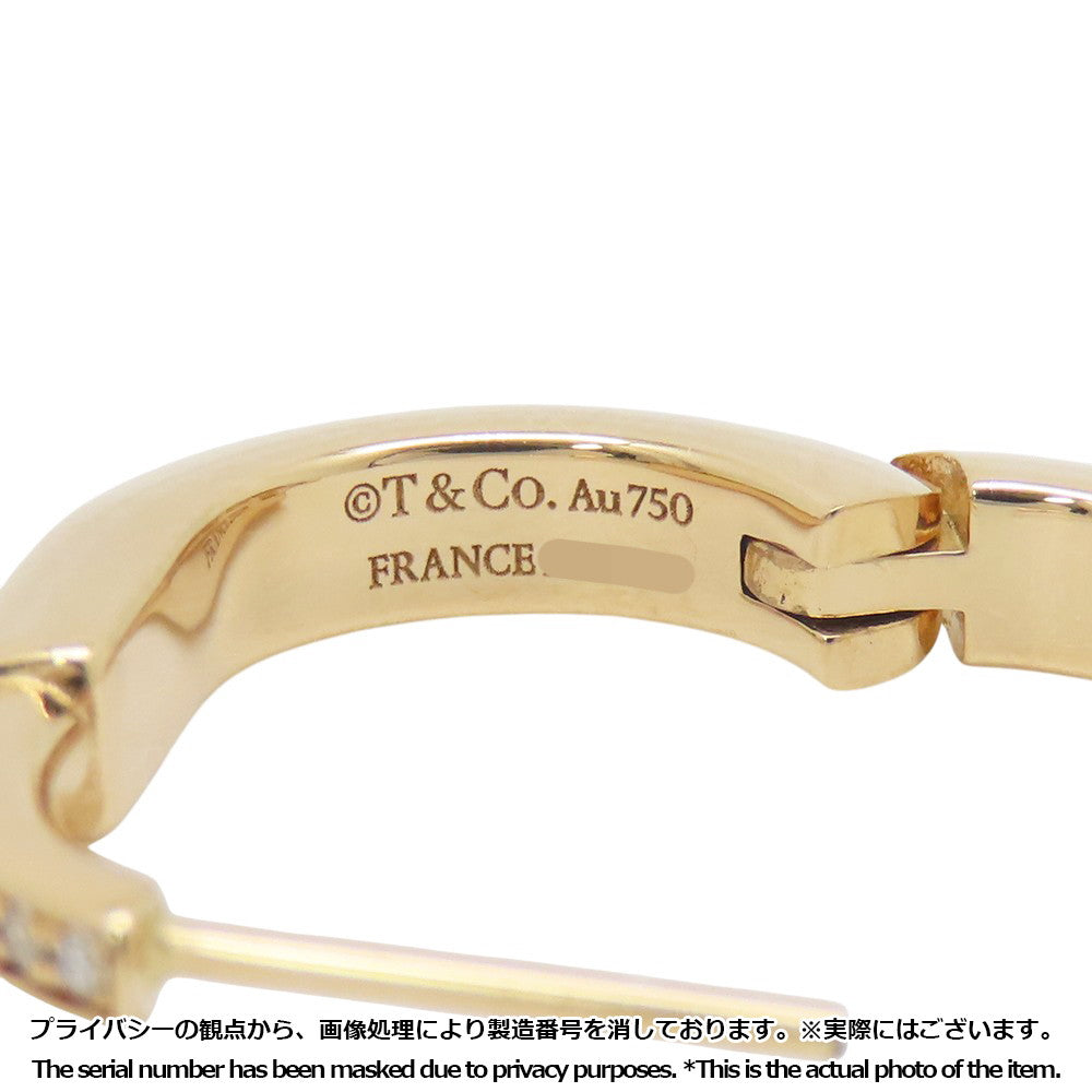 TIFFANY&Co. Padlock Half-Diamond Earrings Size Small74366031 18K Yellow Gold
