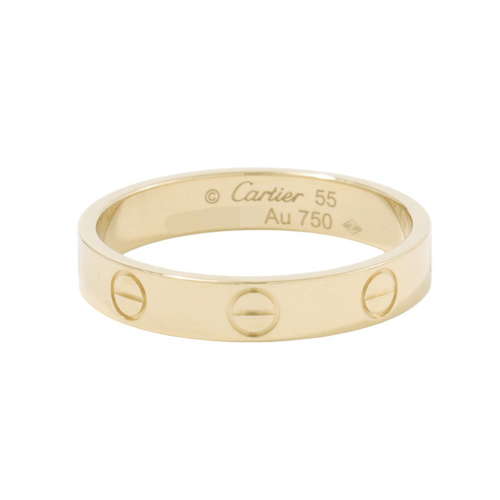 CARTIER Mini Love Ring Size 55/#15B4085055/B4085000 18K Yellow Gold