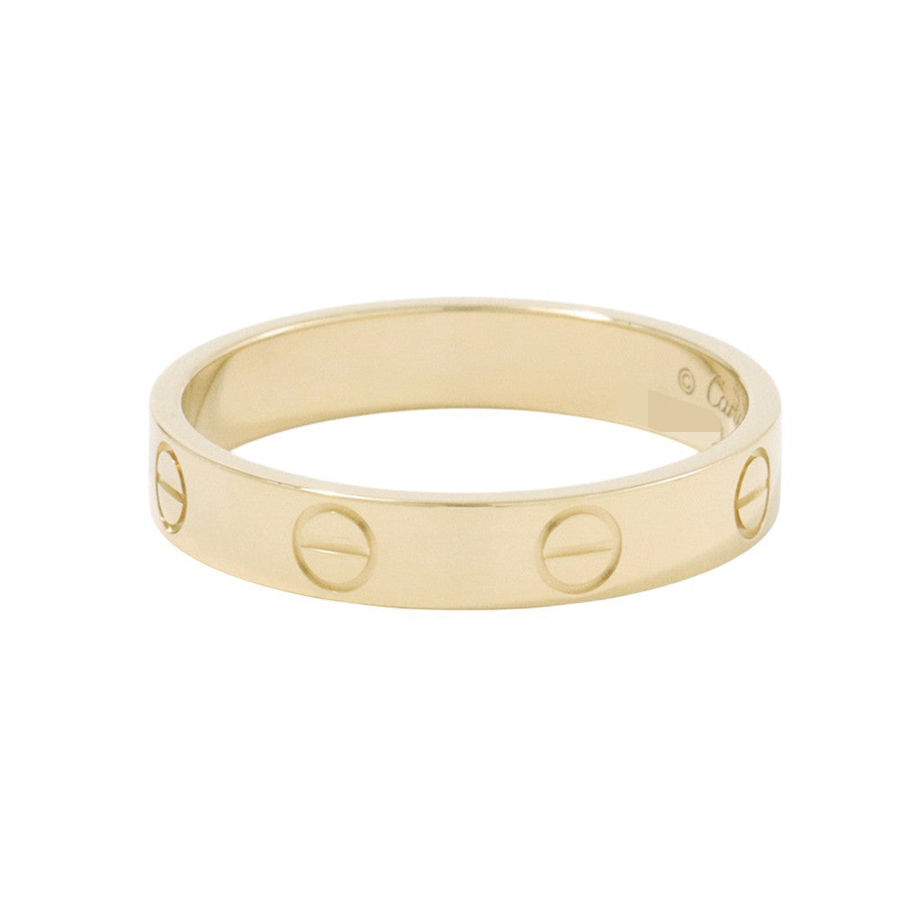 CARTIER Mini Love Ring Size 55/#15B4085055/B4085000 18K Yellow Gold