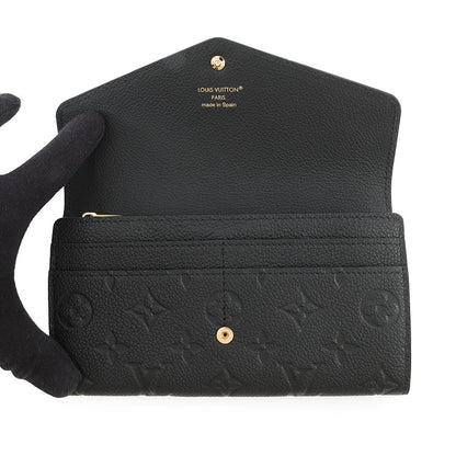 LOUIS VUITTON Portefeuille Sarah NoirM82257 Monogram Empreinte Leather