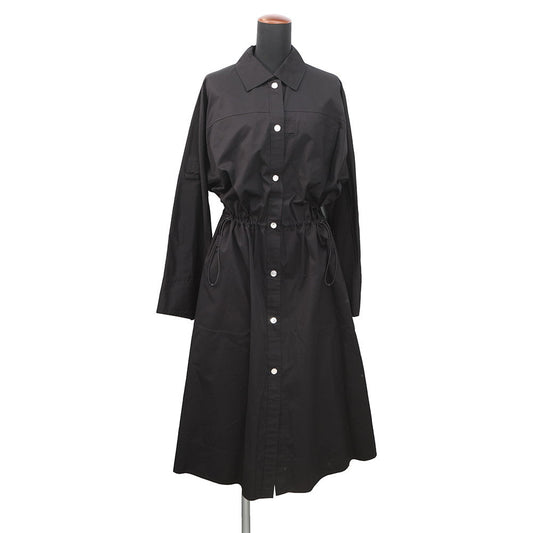 HERMES Shirt dress Crude Selle Size 36 BlackH5E0573DV 0236 Cotton100%