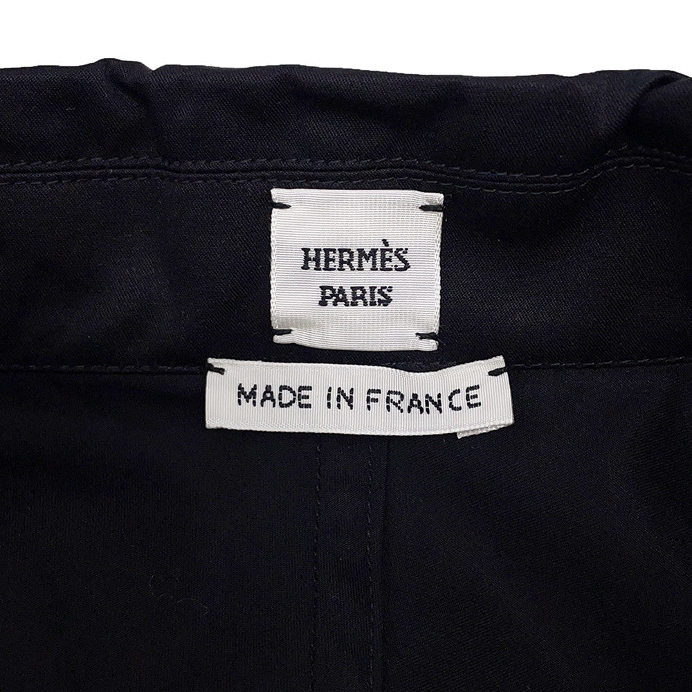 HERMES Shirt dress Crude Selle Size 36 BlackH5E0573DV 0236 Cotton100%