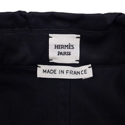HERMES Shirt dress Crude Selle Size 36 BlackH5E0573DV 0236 Cotton100%
