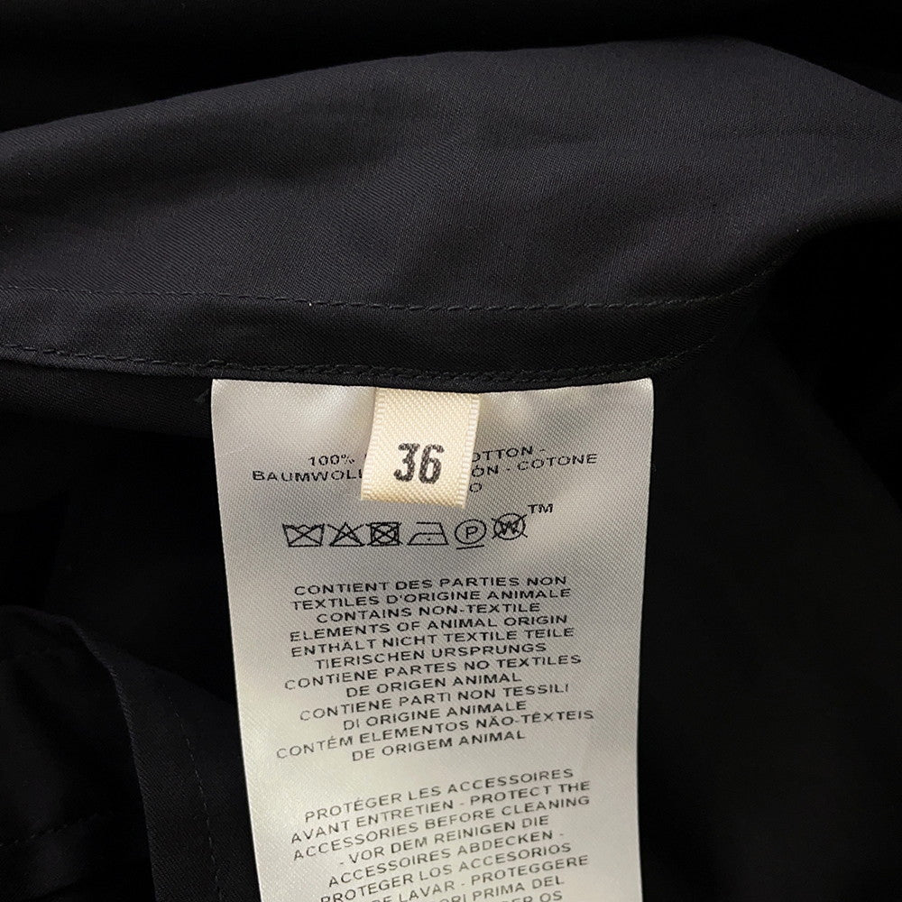 HERMES Shirt dress Crude Selle Size 36 BlackH5E0573DV 0236 Cotton100%