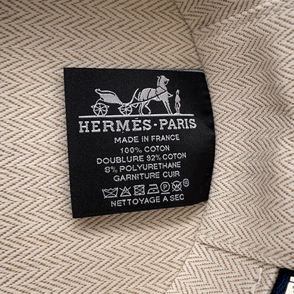 HERMES Pouch Evasion MarineH103605M 03 Cotton 100%