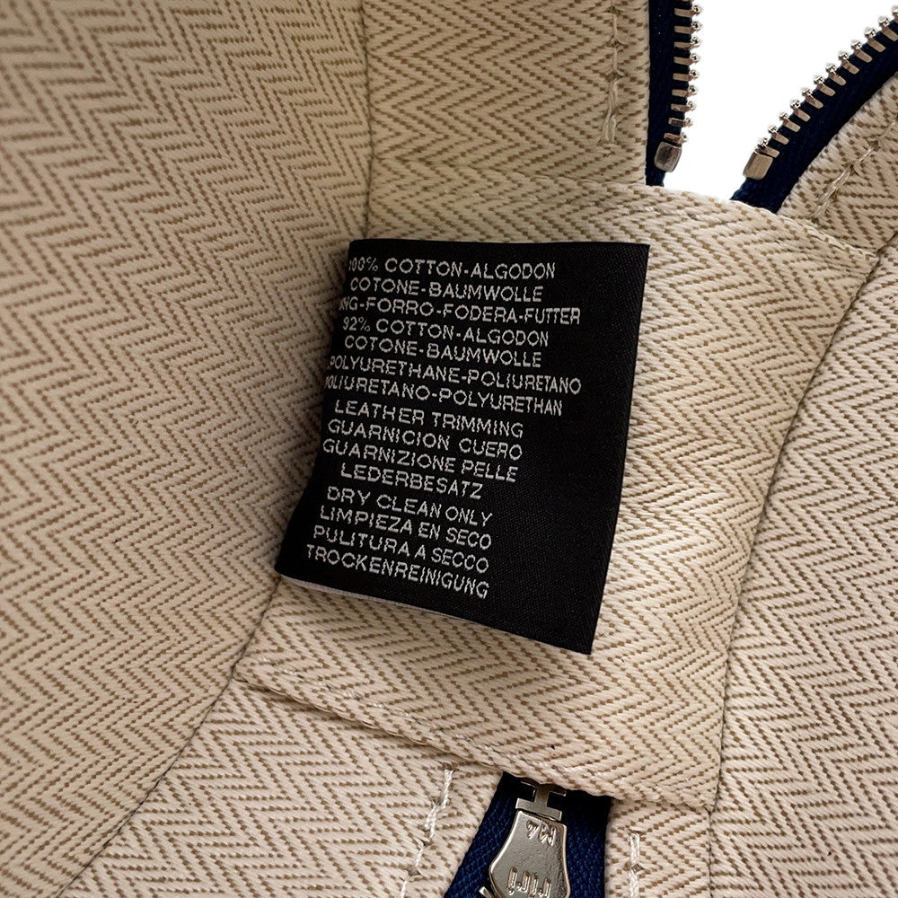 HERMES Pouch Evasion MarineH103605M 03 Cotton 100%