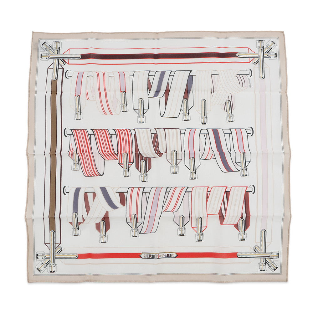 HERMES Handkerchief Sangle Ann Finesse FauveH241038G 03 Cotton 100%