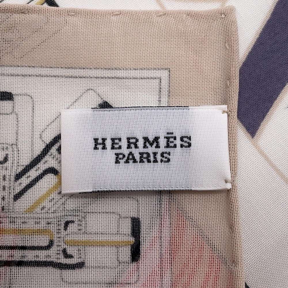 HERMES Handkerchief Sangle Ann Finesse FauveH241038G 03 Cotton 100%
