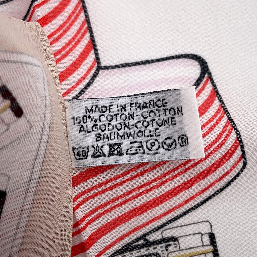 HERMES Handkerchief Sangle Ann Finesse FauveH241038G 03 Cotton 100%