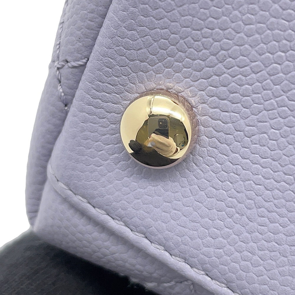 CHANEL Coco handle Light PurpleAS2215 Caviar Leather Size XXS