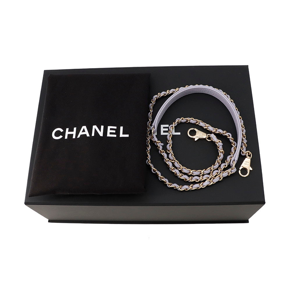CHANEL Coco handle Light PurpleAS2215 Caviar Leather Size XXS