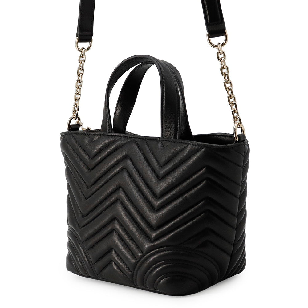 GUCCI GG Marmont Tote Bag Black?847386 Lambskin Size Small