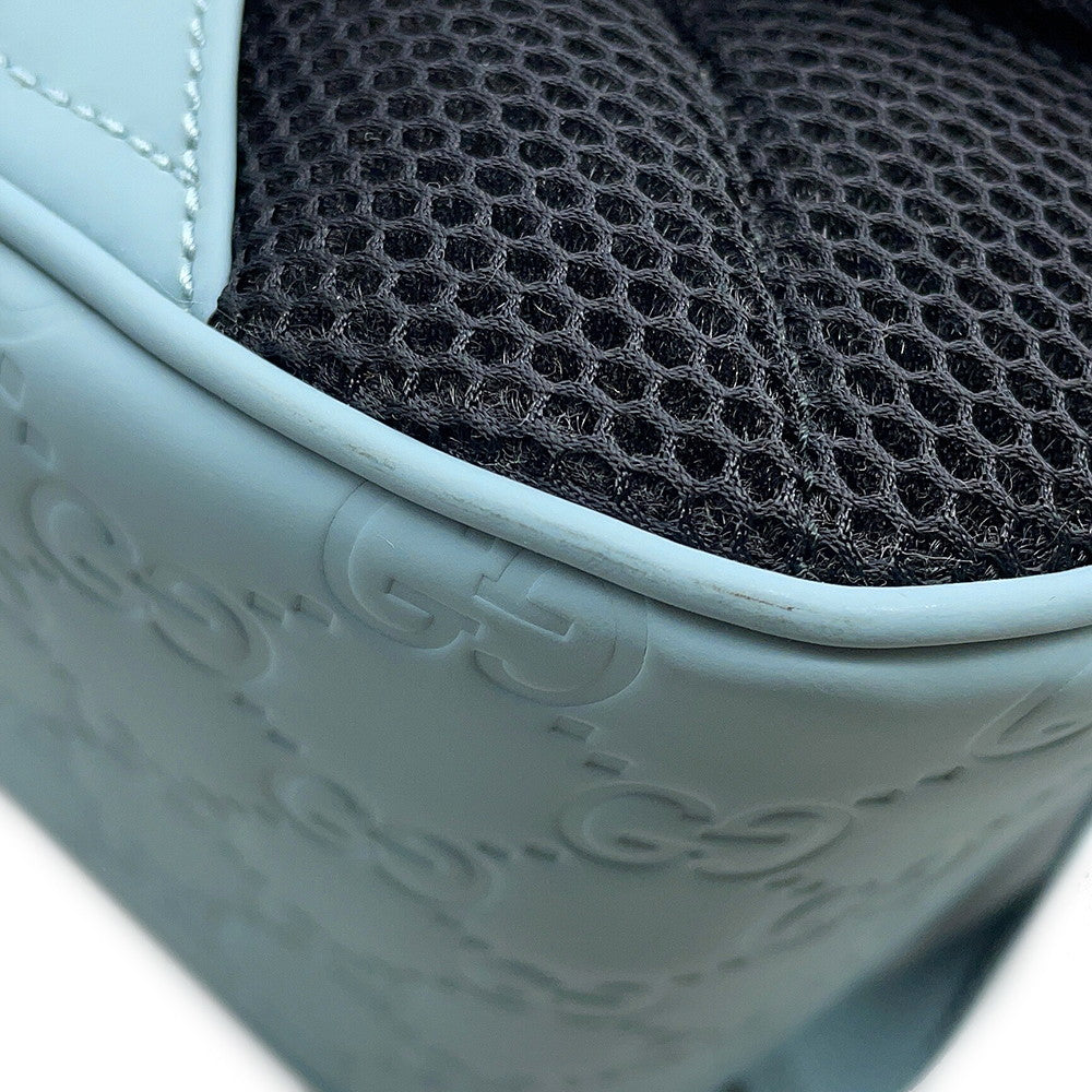 GUCCI Rubber Effect Backpack Light Blue771280 GG rubber effect leather Size Medium