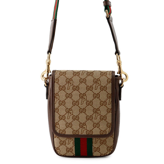 GUCCI GUCCI x Palace Cherie Line Shoulder Bag Beige723142 GG Canvas Leather