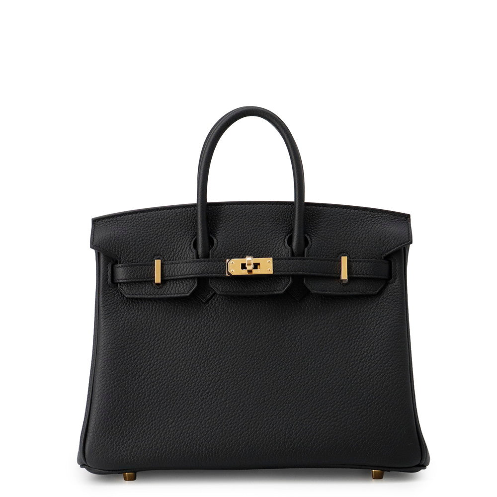 HERMES Birkin Black Togo Leather Size 25