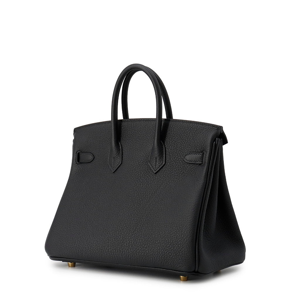 HERMES Birkin Black Togo Leather Size 25